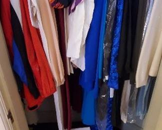 Closet contents of ladies and men's vintage clothing.  Good condition.  Preview for sizes and details.
