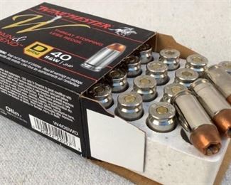 Mfg - (20) Winchester Defend
Model - 40 S&W Ammunition
Located in Chattanooga, TN
Condition - 1 - New
This lot contains one 20 round box of Winchester Defend 40 S&W ammunition. 180 grain, jacketed hollow point bullet.