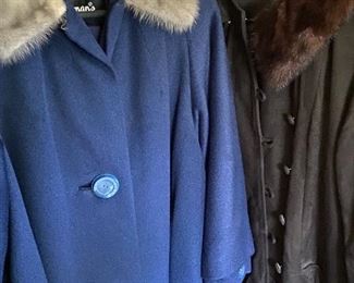 Vintage Coats with Fur Collars