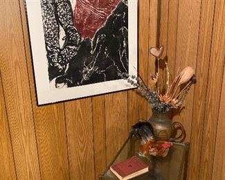 Original Art, Brass Framed Table