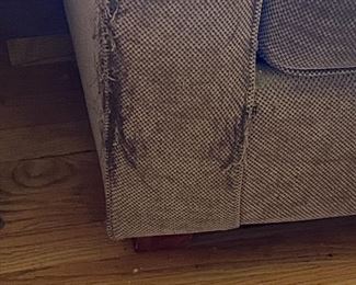 Reason for "AS FOUND" on couch 