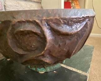 Side of Bronze Sculptural Vessel