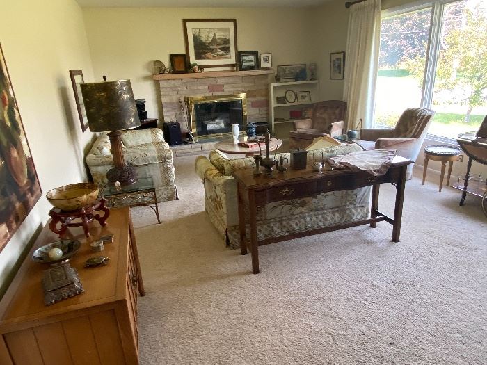 Living Room View in this lovely ranch style brick home
