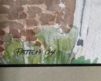 Patten Signature on Original Watercolor