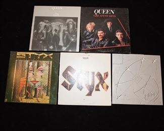 Lot Of Queen And Styx Records