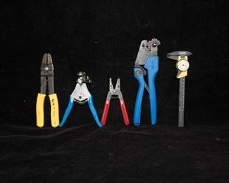 Lot Of Wire Strippers, Crimpers And Calipers