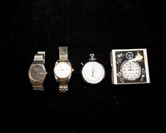Collection Of Mens Watches And LeJour Stopwatch
