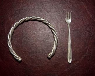 Pickle fork-Reed and Barton Sterling
Necklace-Believed to be Mexican Silver