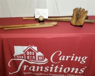 Circa 1940s Baseball Lot with Chicago Cubs Signed Ball