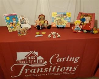 Disney, Raggedy Ann, and Barbie