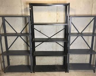 Three Steel Shelving Units