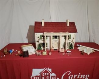 Vintage Doll House with Loads of Content