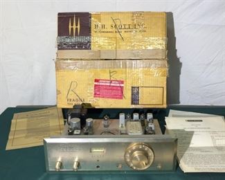 Vintage Tube FM Receiver with Box and Papers