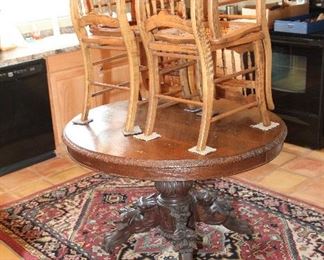 Oak Table and 4 Chairs