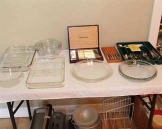 Baking Items, Steak Knives, Silver Plate Flatware