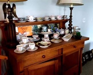 Tea Cup Collection and Antique Furniture