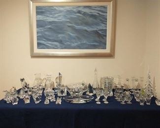 What a collection of Baccarat and a few Waterford too!!