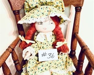 Vintage cloth doll 20”t $25