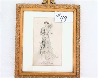 Lithograph       12”w 14”L
Miss Ethyl Barrymore.     $ 125