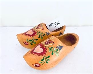 Pair of wooden shoes $15