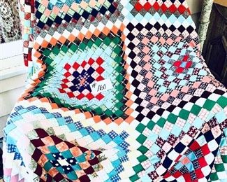 Postage stamp quilt top. 72”w 95” L
$100