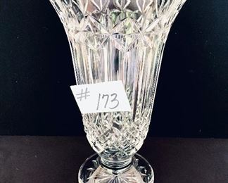 Waterford-        $300 FIRM 
Balmoral footed flower vase 
8.5w 14t 