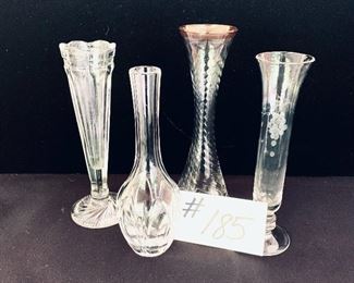 4 bud vases.  7-8” t.  $20 set