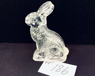 Glass rabbit.  6.5 “ t $18