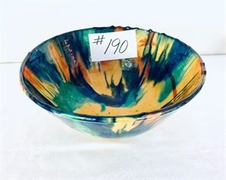 Mexican pottery bowl. 
9.5 w  $49