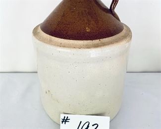 Two tone whiskey jug. 11” t $75 
