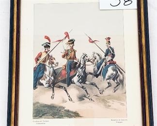 Lithograph “guard imperiate” 13w 14.5 t
Framed. $285