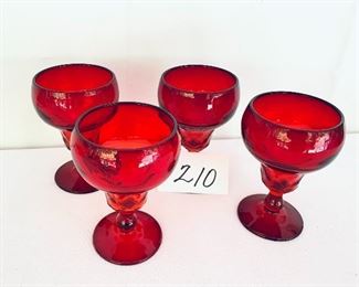 Red set of glasses. 5.5T $30 