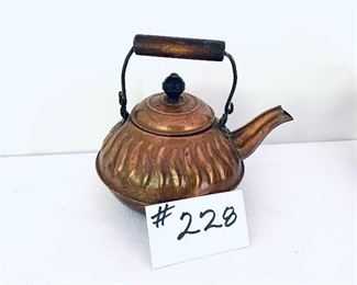 Copper kettle. 
See photo for dent. 8”w 7”t.  $16