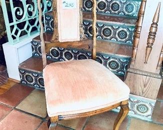 Vintage/antique Carved wood occasional chair 18w 40t seat height 18 $200