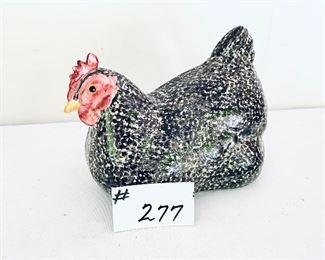Ceramic chicken. 11”L. $32
