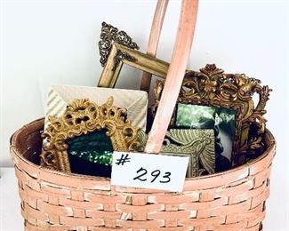 Basket of frames. 
2- 5x7    1 open frame. 
2-4x6     Lot $ 24