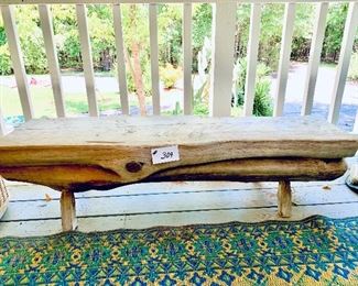 LOG BENCH.     4Ft Long. 13.5T 
$230.    Would make great coffee table. 