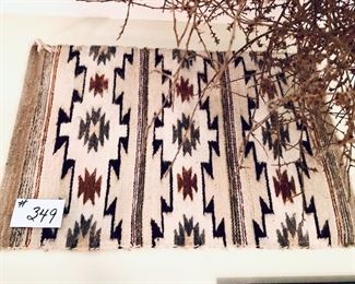 Navajo weaving from the Navajo reservation,  original weaver 18.5 W 27L $400