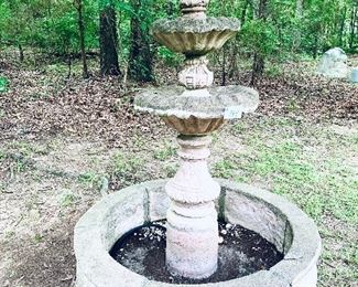 # 385- Concrete fountain from Mexico
 5 feet tall 4 feet wide $480