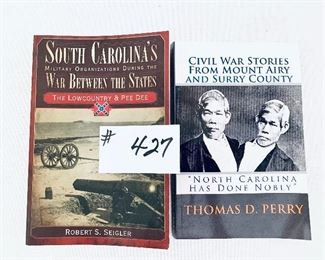 Two paperback books. 
SC & NC    $30