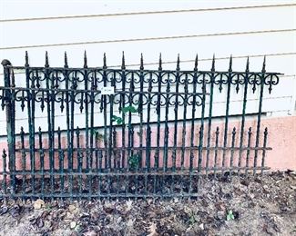 Iron fencing two  pieces 37 to 38 inches tall 59 long and 79 long  $350