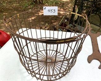 Rusty egg basket. $22