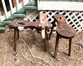 Two cobblers benches. 
A- $45. 22t
B- $30   24t