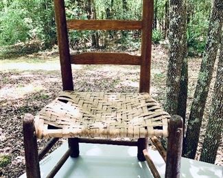 Split oak seat chair ( see photo) 
18 w seat height 12”t   $95