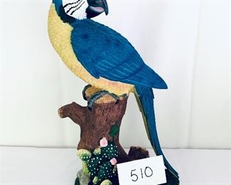 Resin parrot 15”t $20