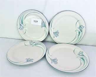 4 Lennox sky blue blossoms plates 10 to 11 inches wide $40
