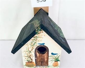 
Painted birdhouse 11 inches tall 7 inches wide $28