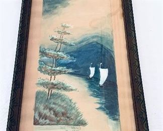 Antique watercolor dated May 1916!  inches wide 25 inches tall $250