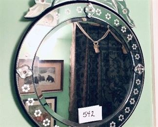 Venetian round mirror 20 inches wide 30 inches tall $225