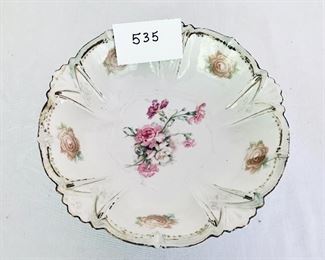 Prussia bowl 11 inches wide cracked $35